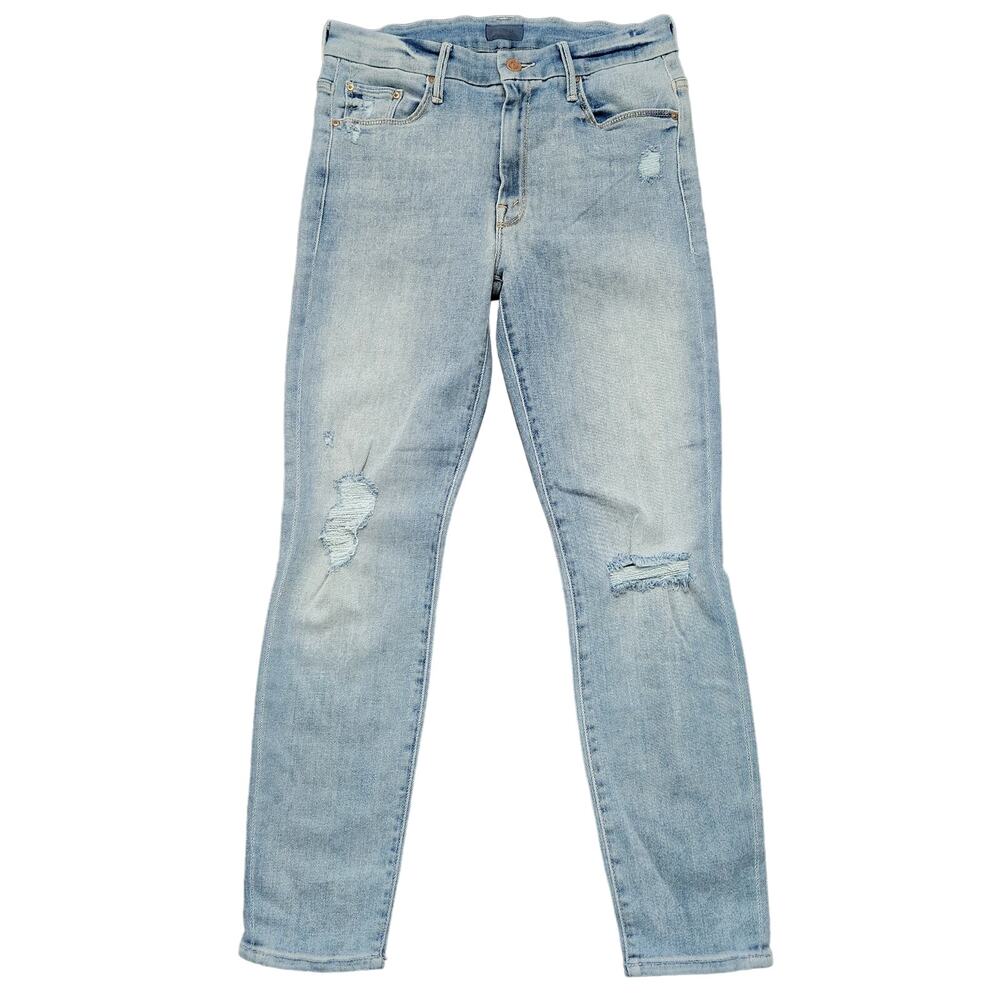 Mother The High Waisted Looker Crop Chatterbox Jeans Size 28